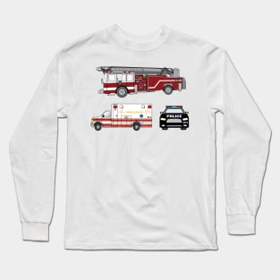 Emergency Vehicle Stickers Long Sleeve T-Shirt